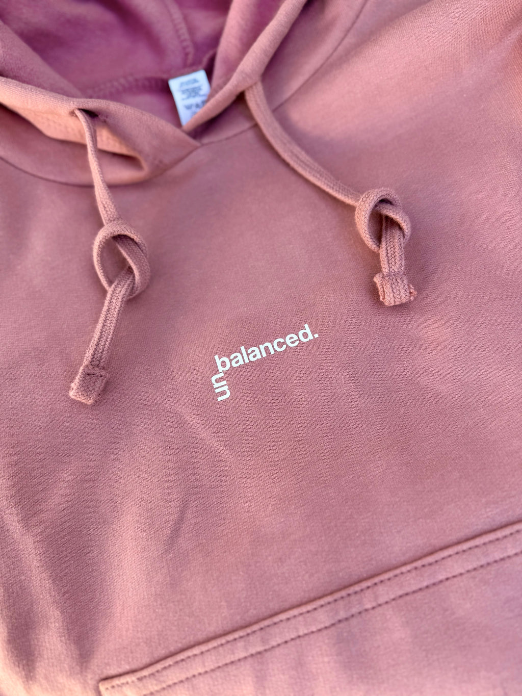 CROPPED HOODIE "UNBALANCED" | dusty pink