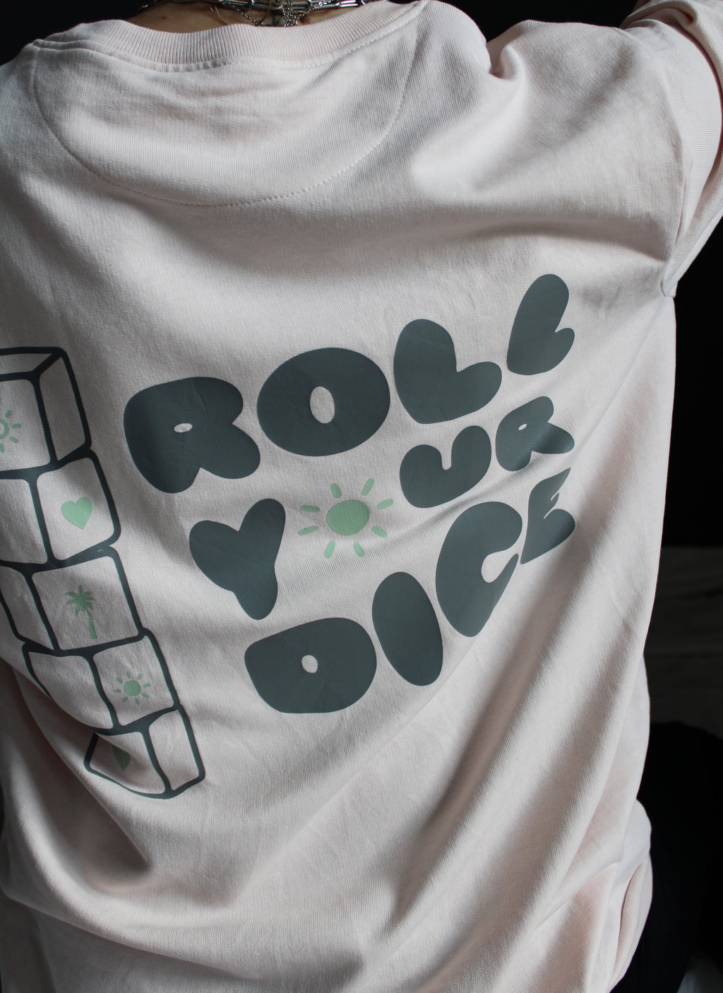 SUMMERSWEATER "ROLL YOUR DICE" | pale pink