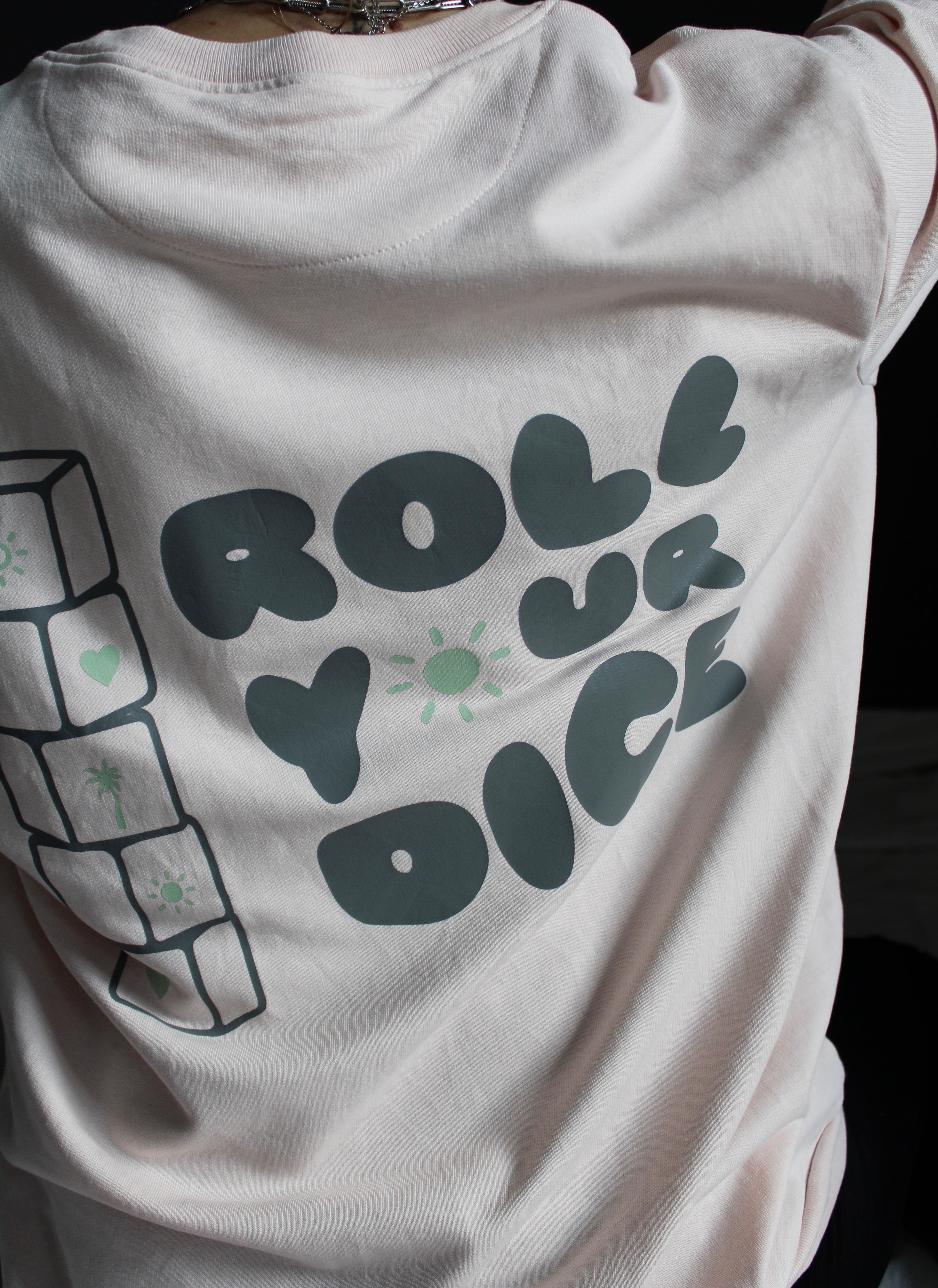 SUMMERSWEATER "ROLL YOUR DICE" | pale pink