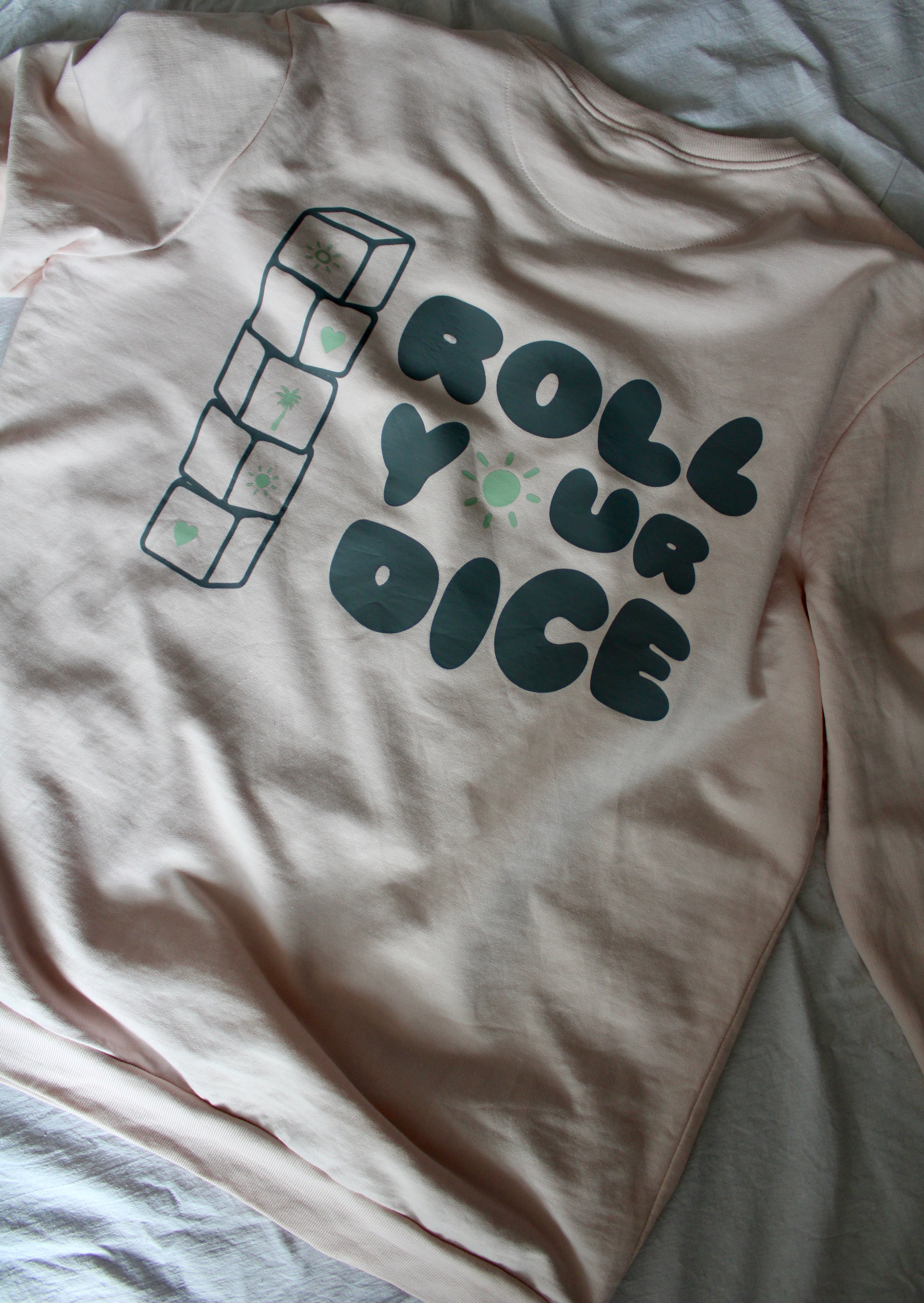SUMMERSWEATER "ROLL YOUR DICE" | pale pink