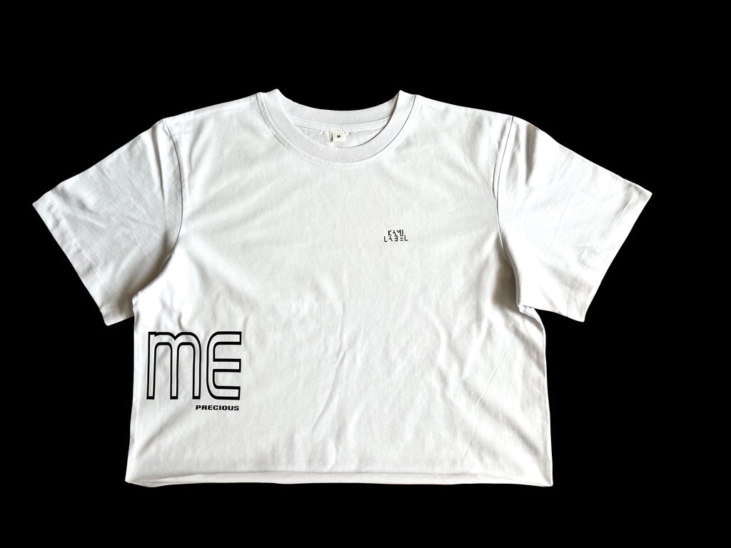 CROPPED SHIRT "TIME" | white