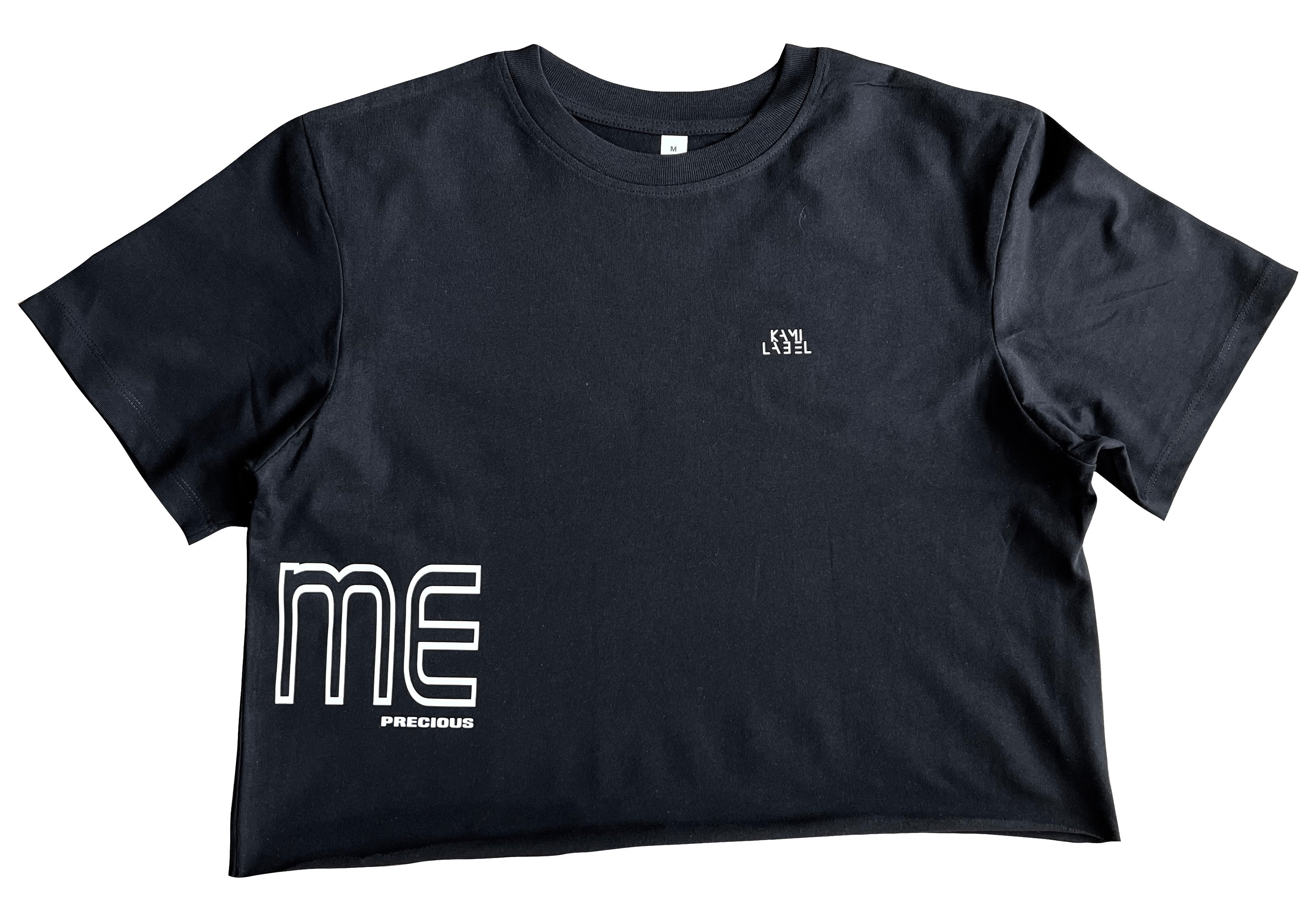 CROPPED SHIRT "TIME" | black