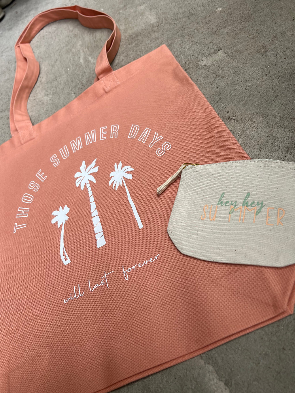 SHOPPING BAG "SUMMER DAYS" | peach