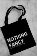 SHOPPING BAG "NOTHING FANCY" | black