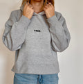 CROPPED HOODIE "FREE" | grey