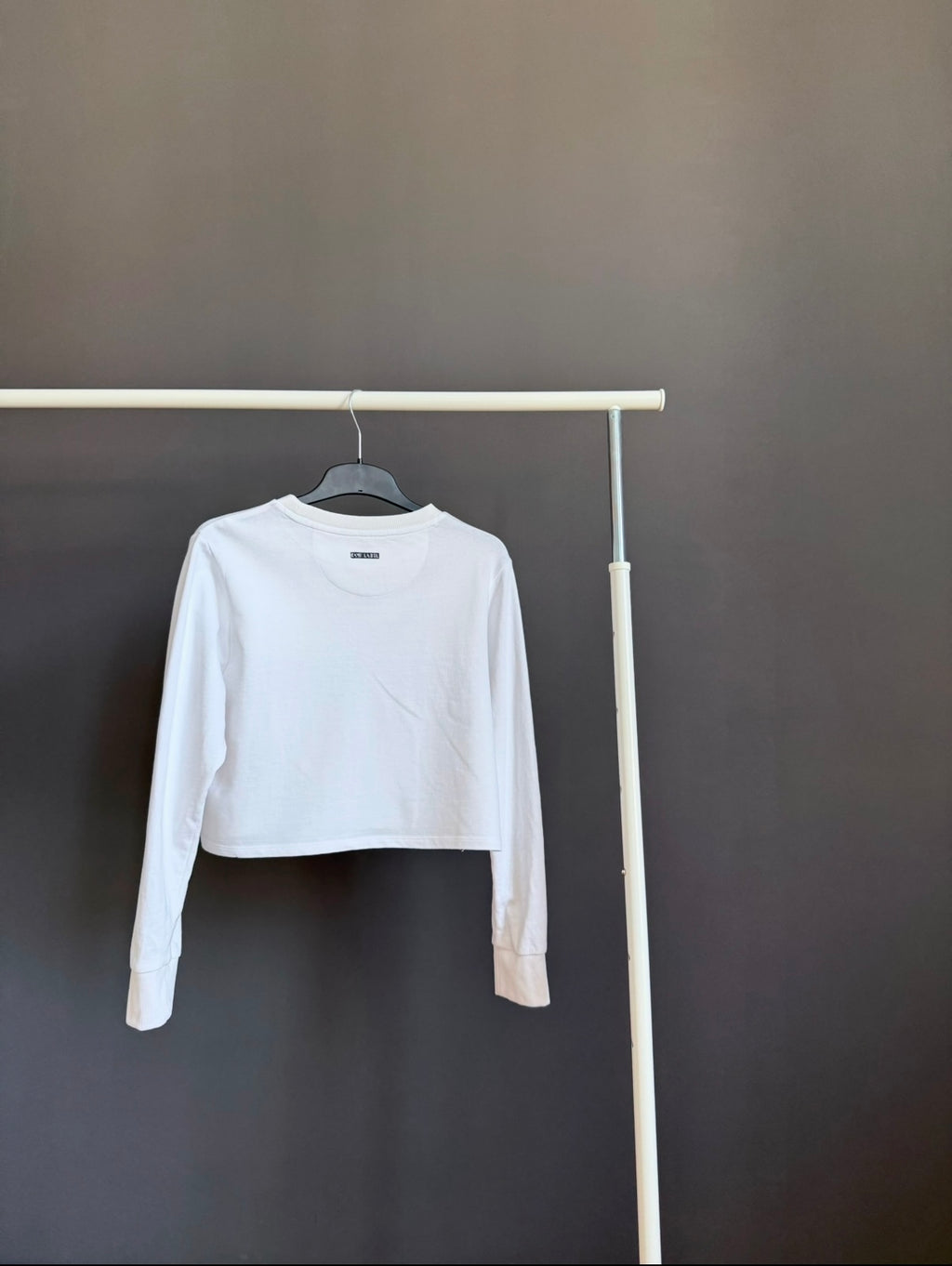 CROPPED SPRING SWEATER "MEMORIES" | white