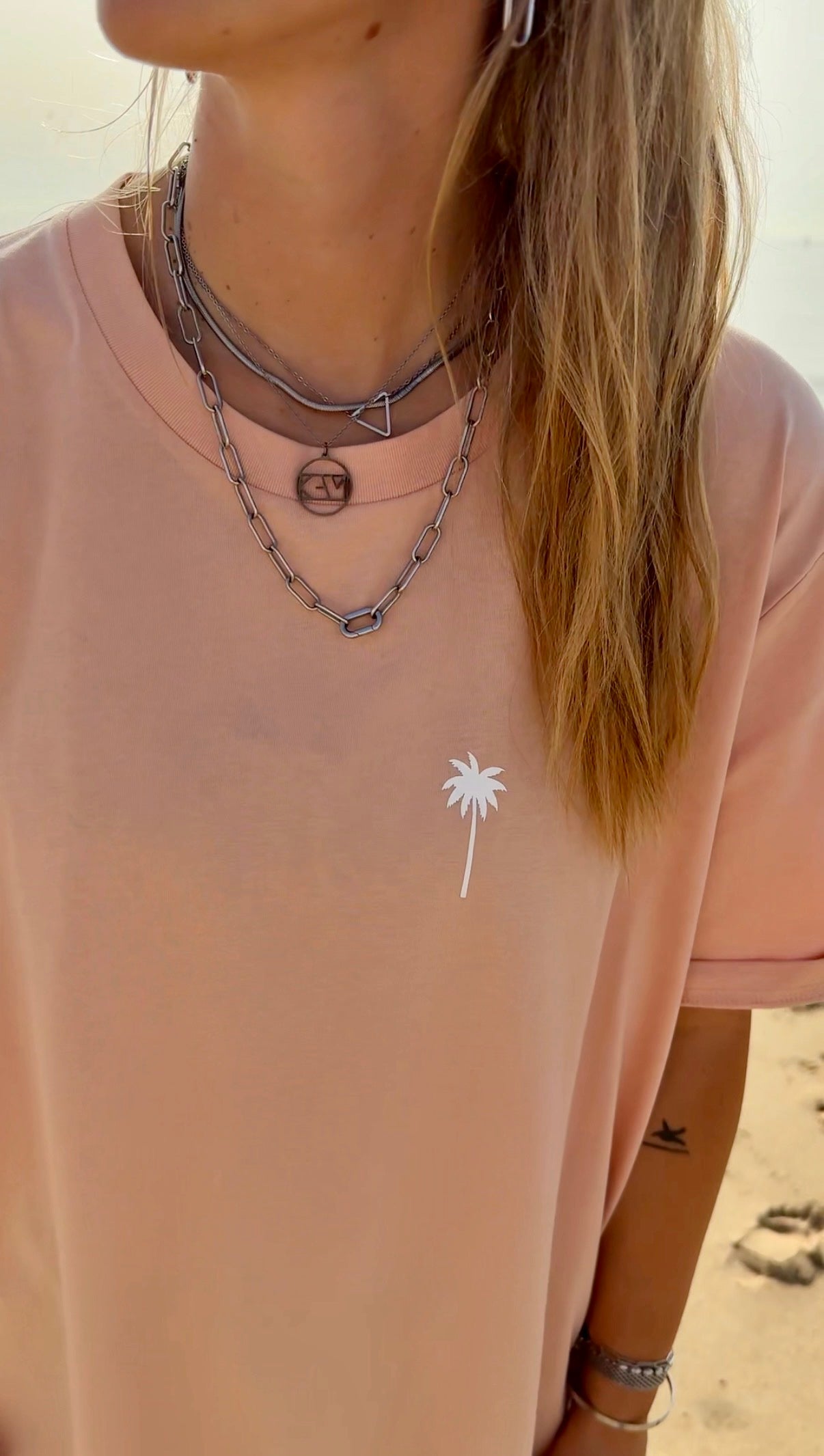 SHIRT "PALMTREES BY YOUR SIDE" | peach