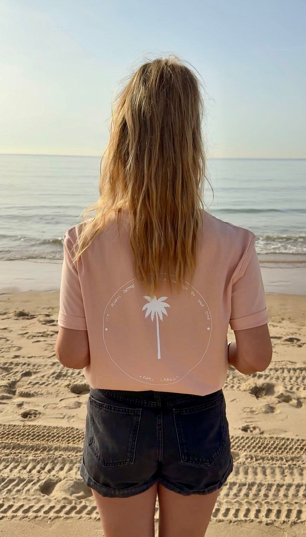 SHIRT "PALMTREES BY YOUR SIDE" | peach