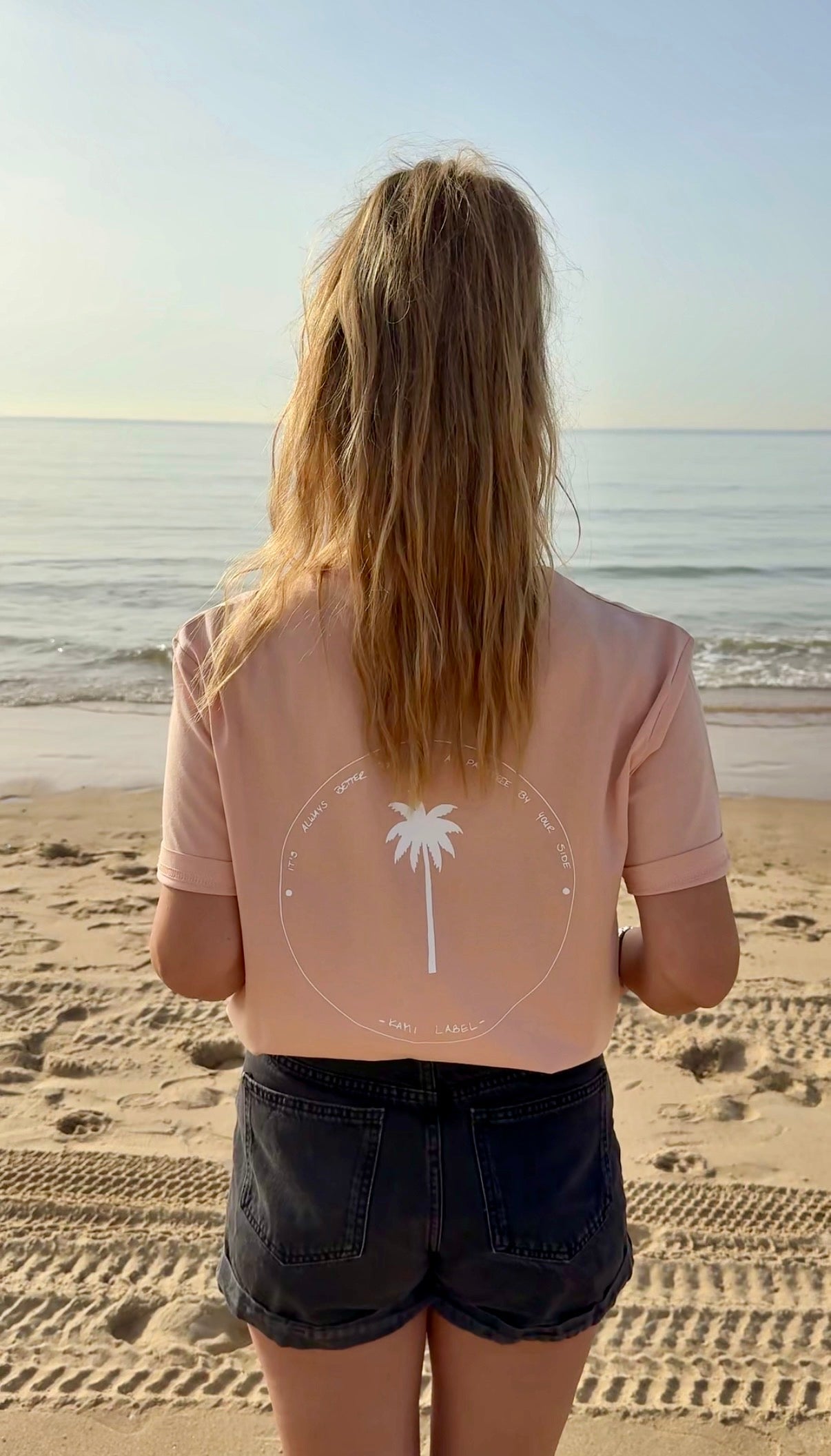 SHIRT "PALMTREES BY YOUR SIDE" | peach