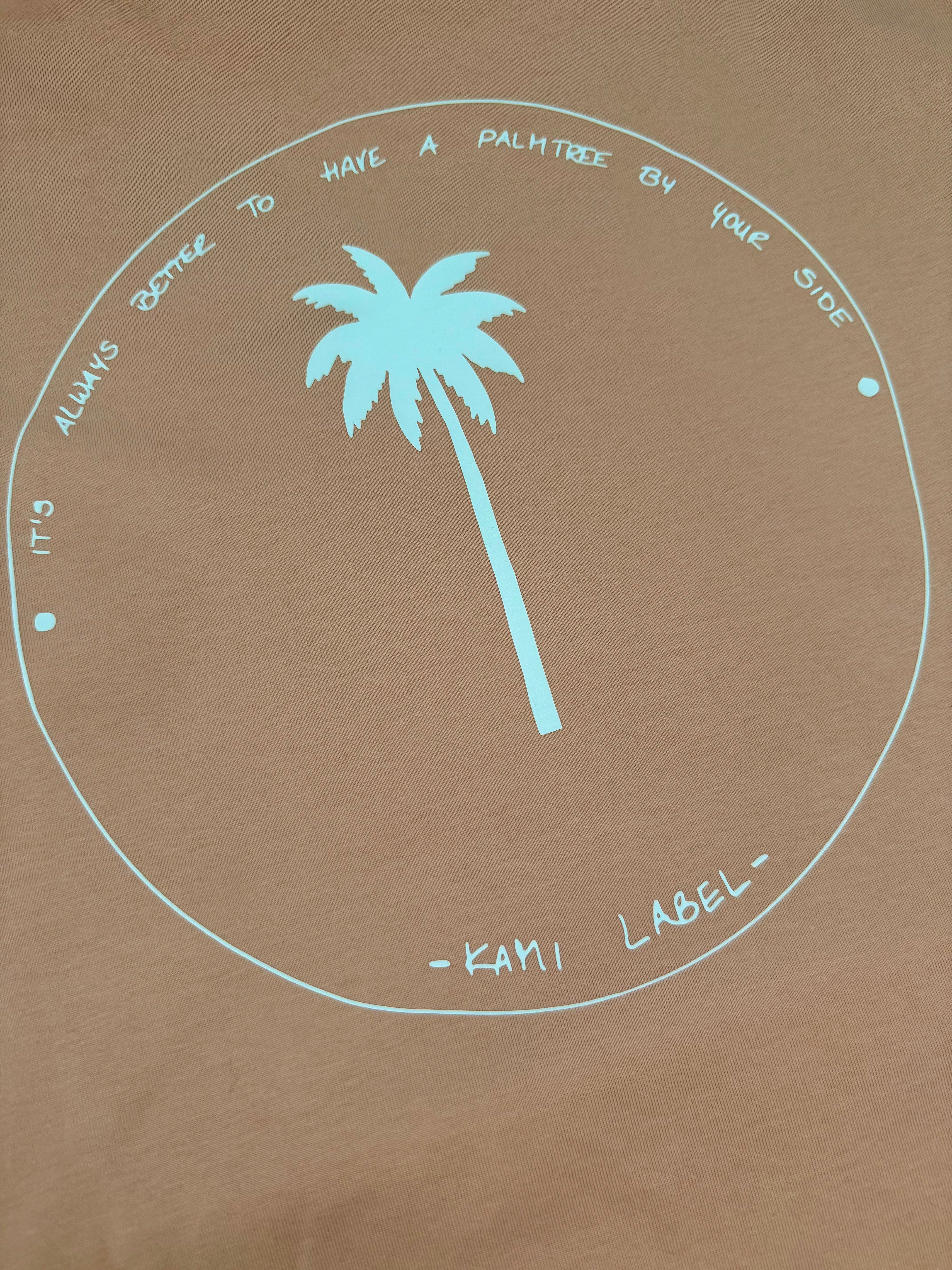 SHIRT "PALMTREES BY YOUR SIDE" | peach