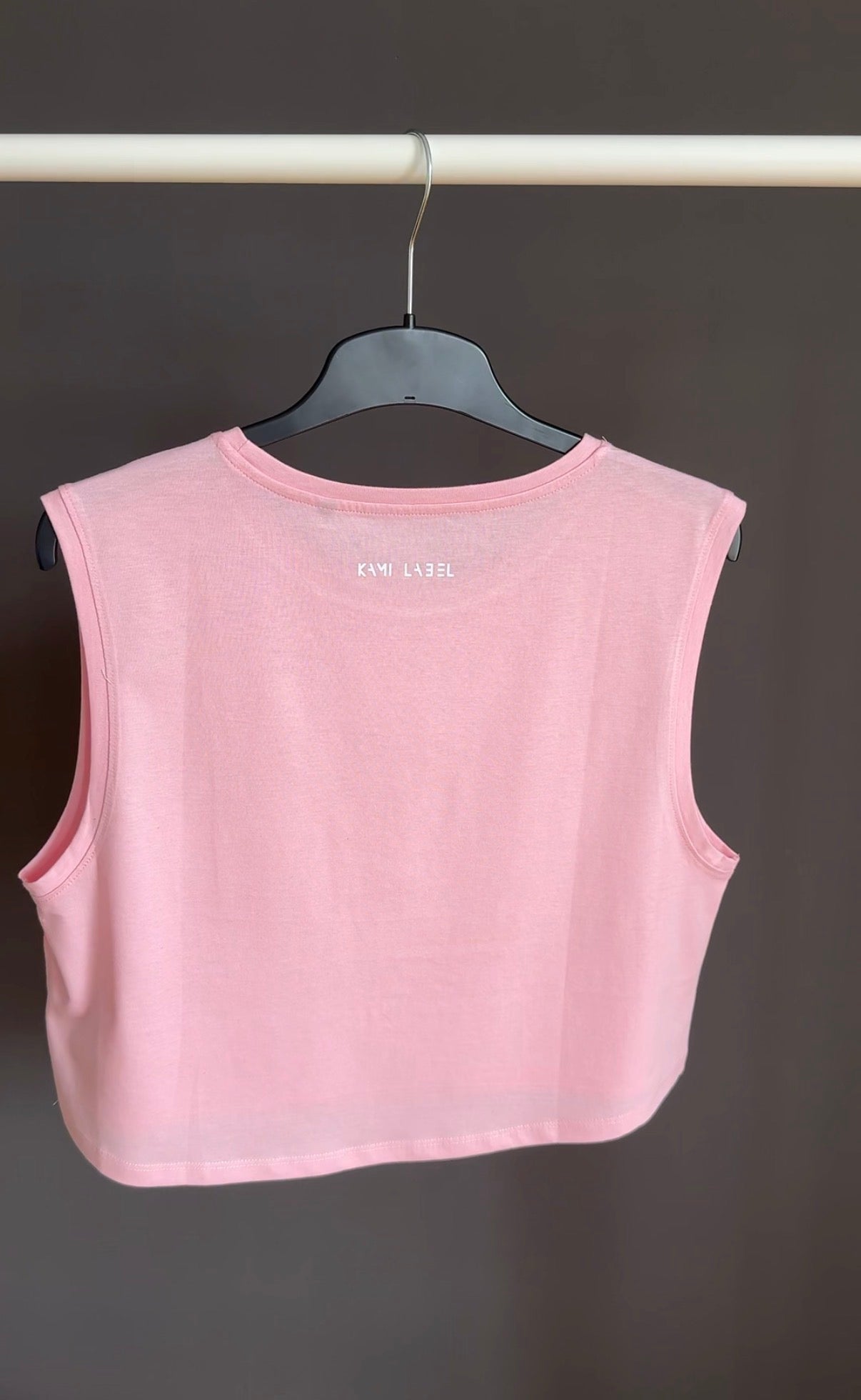 CROPPED TANK TOP "PALMTREE" | pink