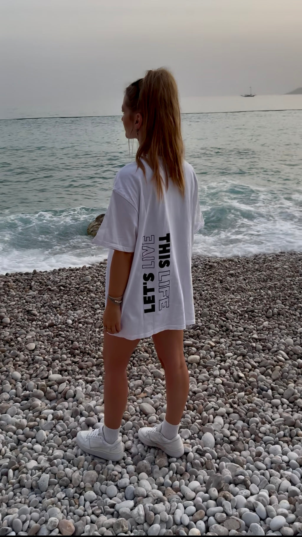 SHIRT „LIVE THIS LIFE“ | white