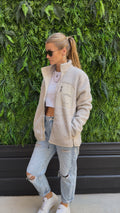 FLEECE - JACKE "ADVENTURE" | beige