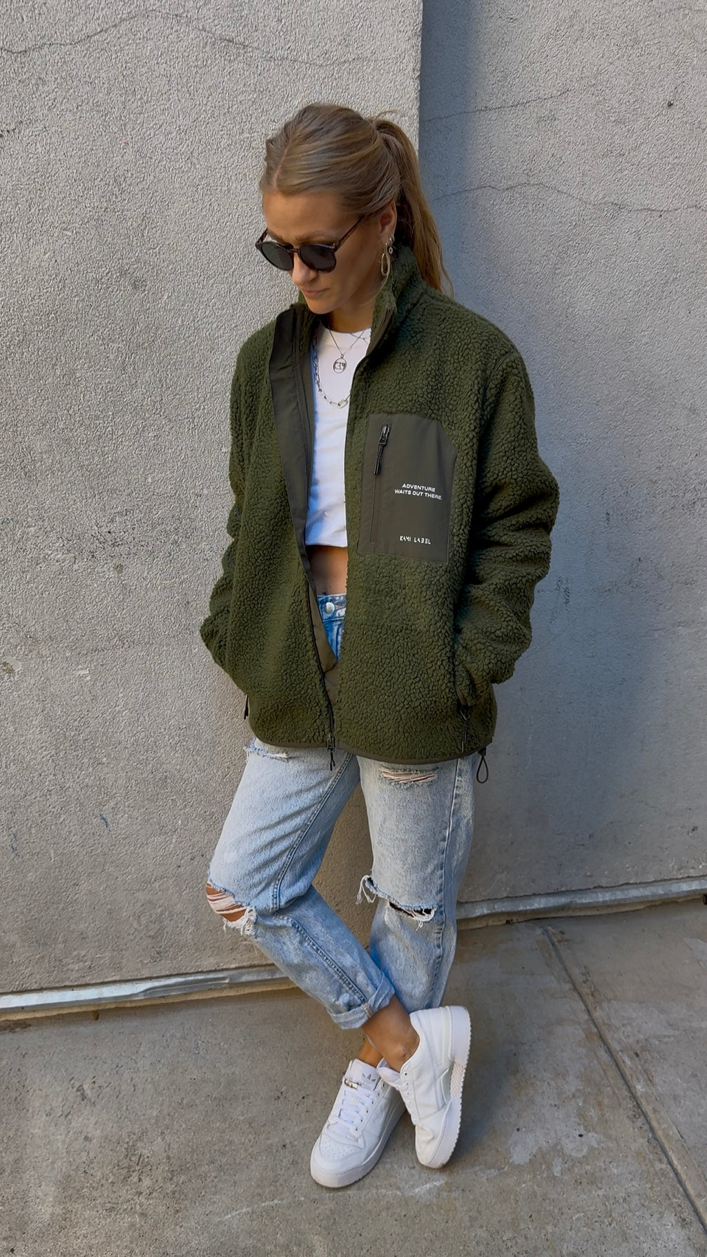 FLEECE - JACKE "ADVENTURE" | green