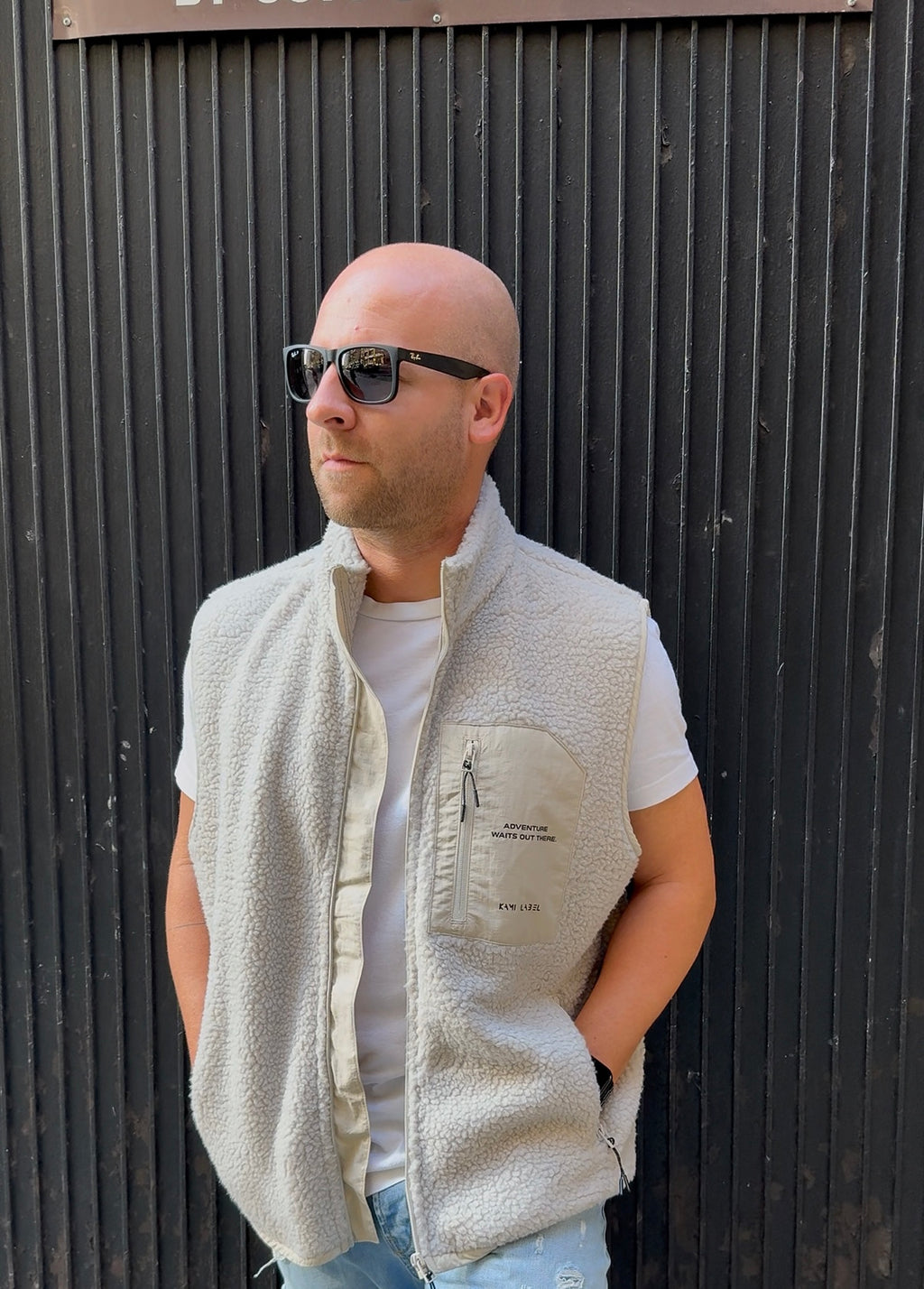 FLEECE - WESTE "ADVENTURE" | beige
