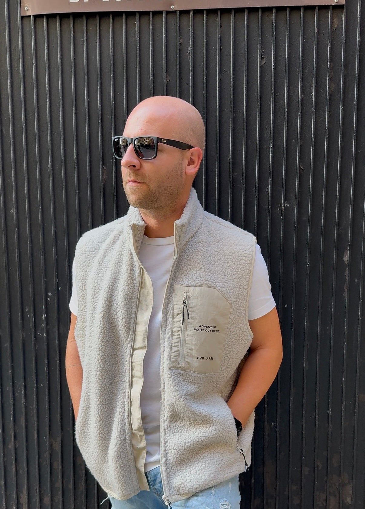 FLEECE - WESTE "ADVENTURE" | beige